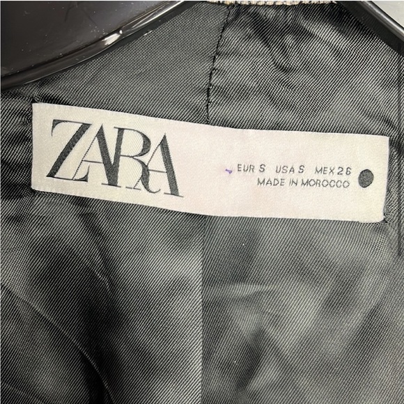 Zara small suit jacket houndstooth plaid nwt - Picture 2 of 7